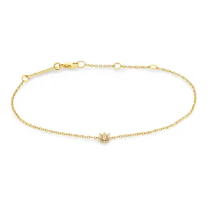 14k Itty Bitty Lotus Bracelet