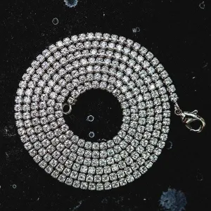 20 Micro Tennis Necklace in White Gold