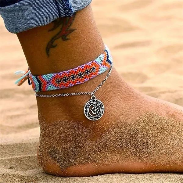 2020 New Bohemian Wave Anklets for Women - Handmade Cotton Foot Jewelry