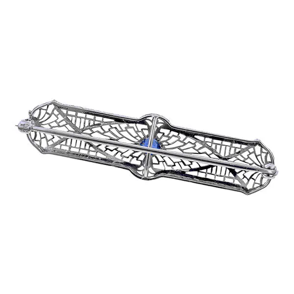 Art Deco Sapphire Pin