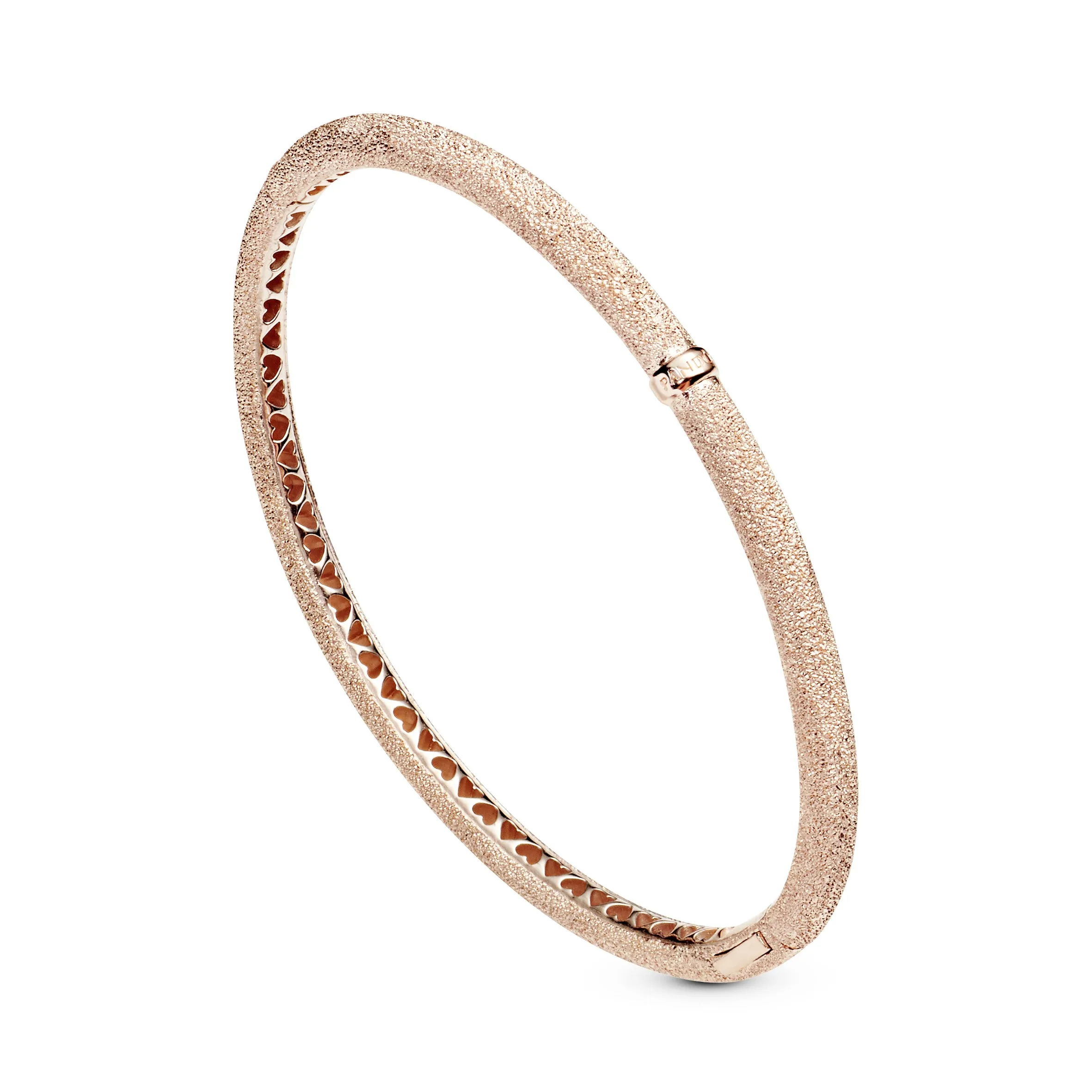 Bangle in diamond-pointed Pandora Rose