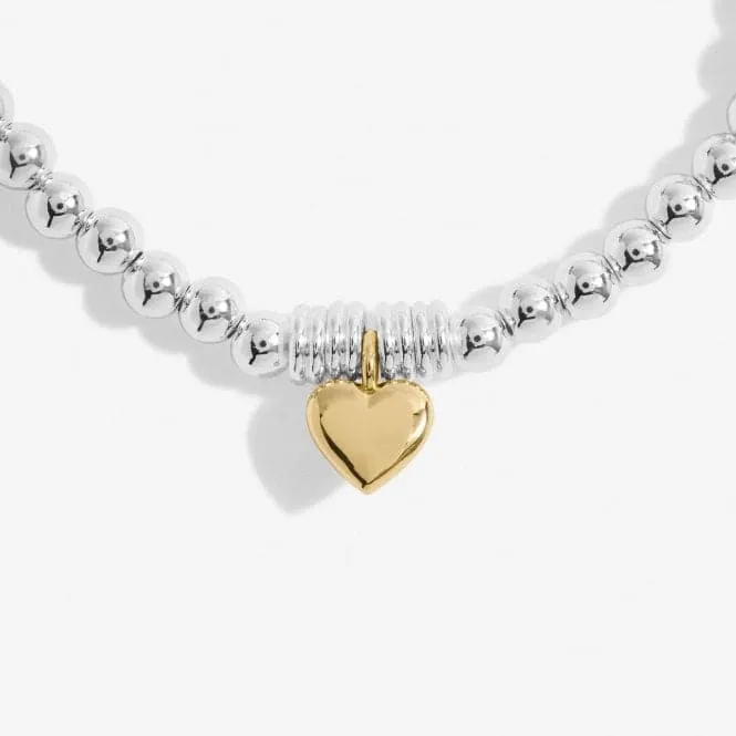 Bar Multi Heart Silver Gold & Rose Gold Plated 17.5cm Bracelet 7213