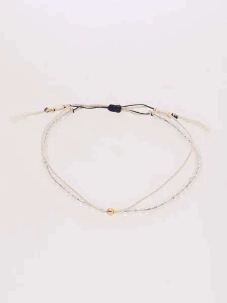 Birthstone Silk Braid Anklet- JUN