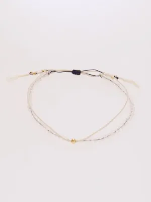 Birthstone Silk Braid Anklet- JUN