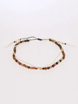 Birthstone Silk Braid Anklet- OCT