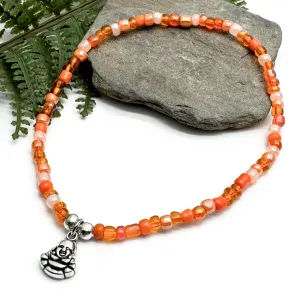 Buddha Charm Seed Bead Anklet - Colour Choice