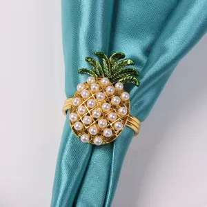 Bulk Set of 6pcs Pineapple Napkin Rings Hawaiian Luau Party Supplies Favors Wholesale