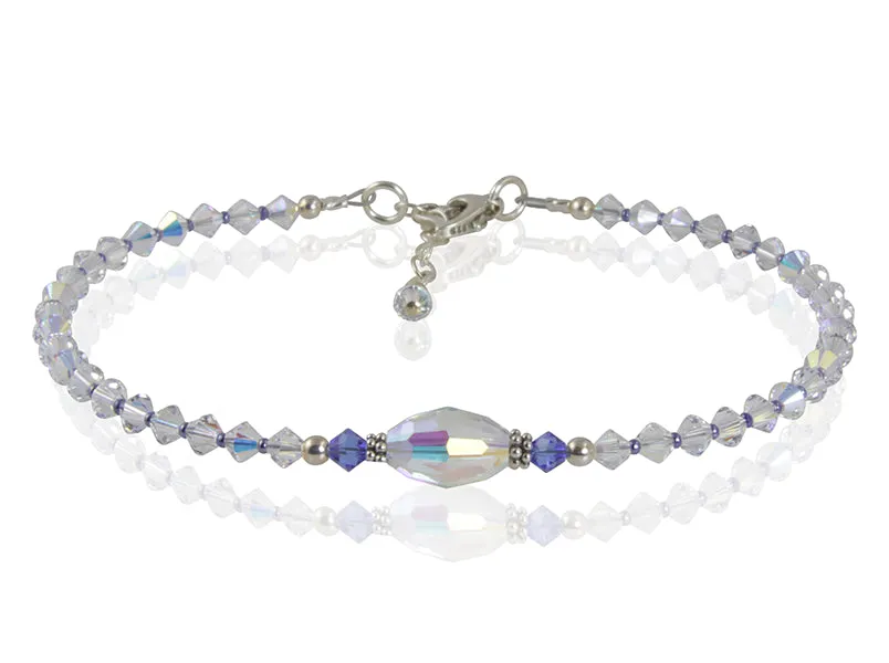 Calypso - Something Blue Crystal Wedding Anklet