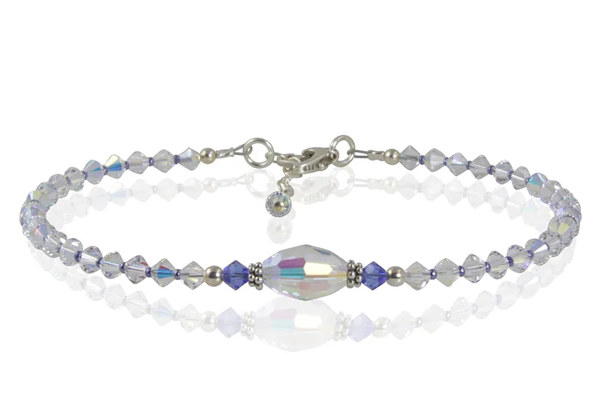 Calypso - Something Blue Crystal Wedding Anklet