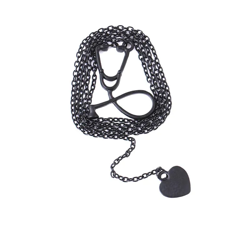 Chain Wholesale Creative Stethoscope Heart Exquisite Pendant Sweater Fashion Collares Dainty Necklace