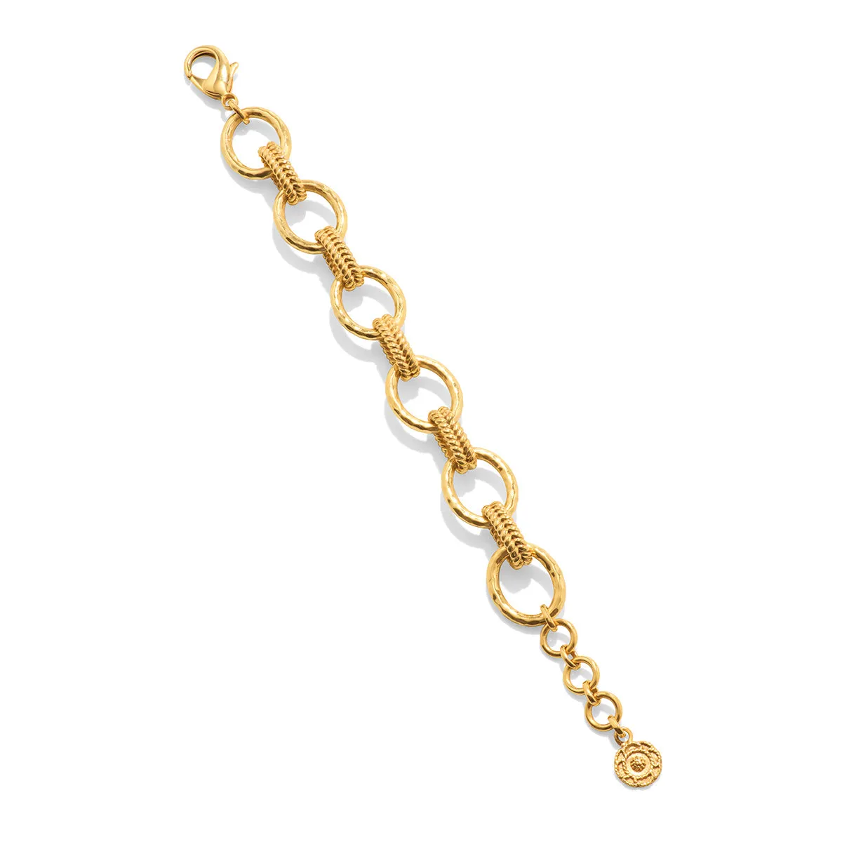 Cleopatra Regal Link Bracelet, 7 1.5" - Gold