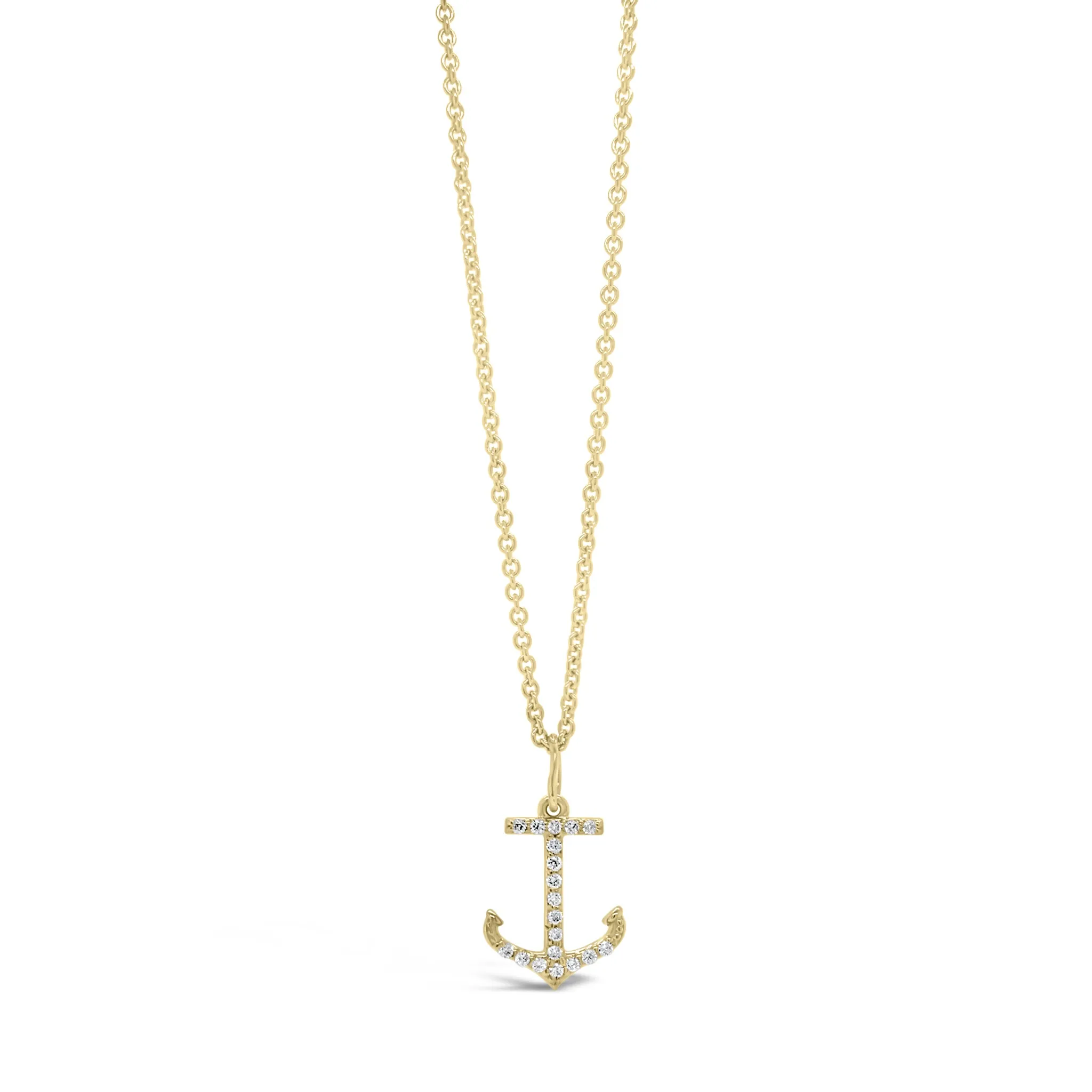 Diamond Anchor Pendant