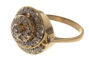 Diamond Swirl Cocktail Ring