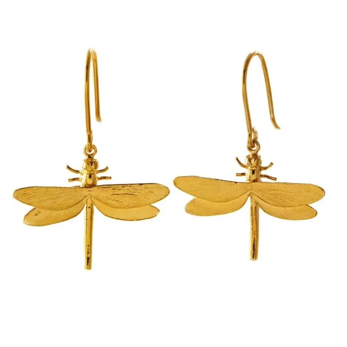 Dragonfly Hook Earrings - Gold - Alex Monroe