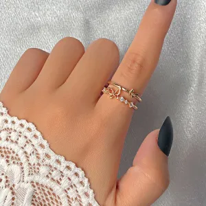 Elegant Duo Butterfly Ring