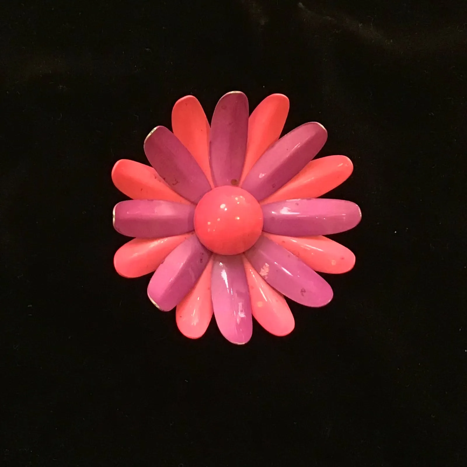 Enamel Flower Brooches