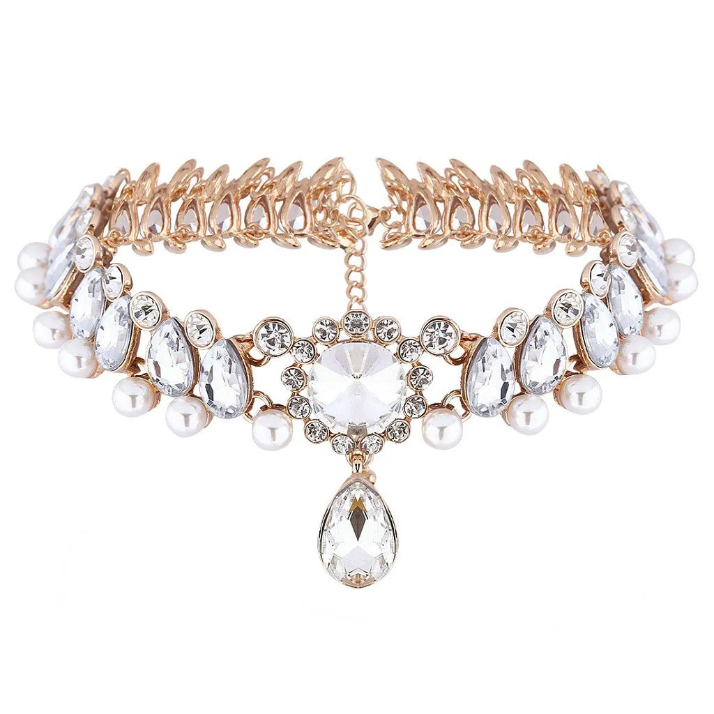 Fashion Necklace Collection: Exquisite Crystal Chokers from International Brands