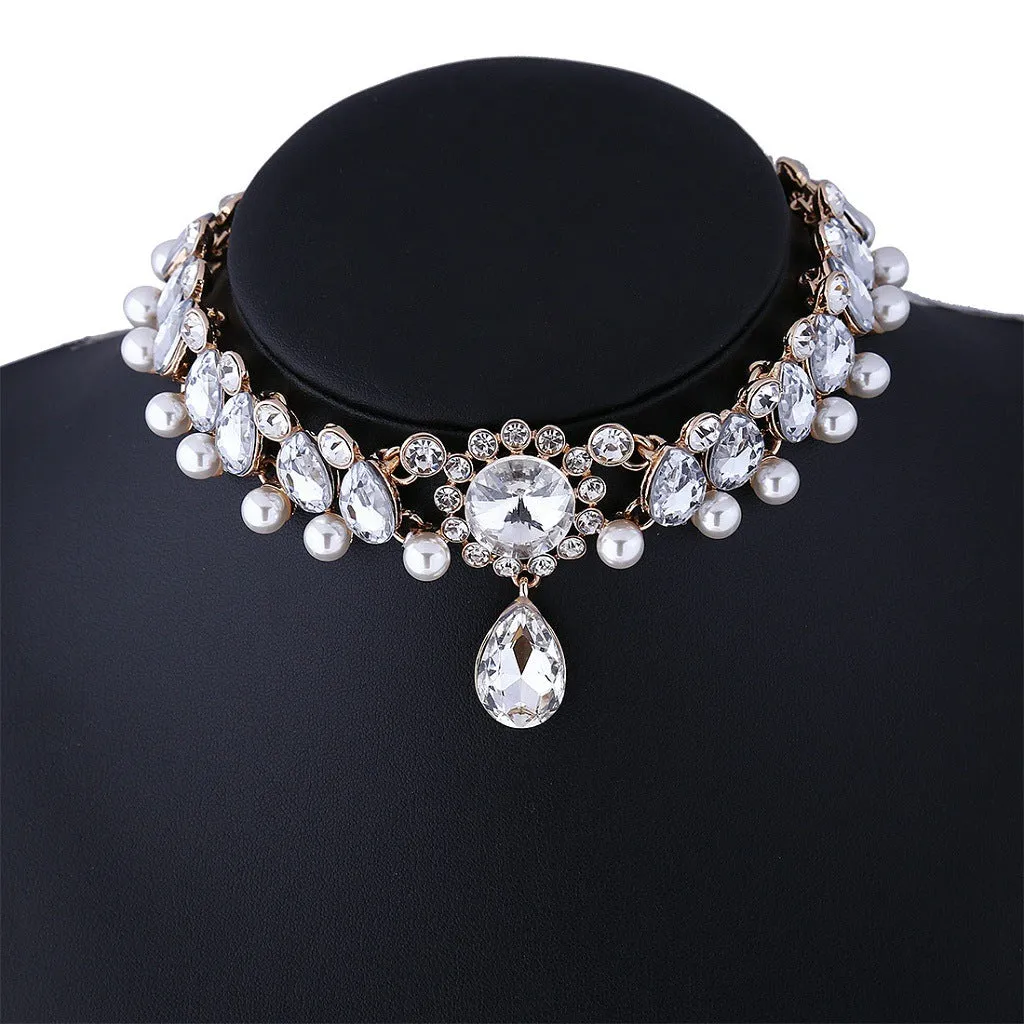 Fashion Necklace Collection: Exquisite Crystal Chokers from International Brands