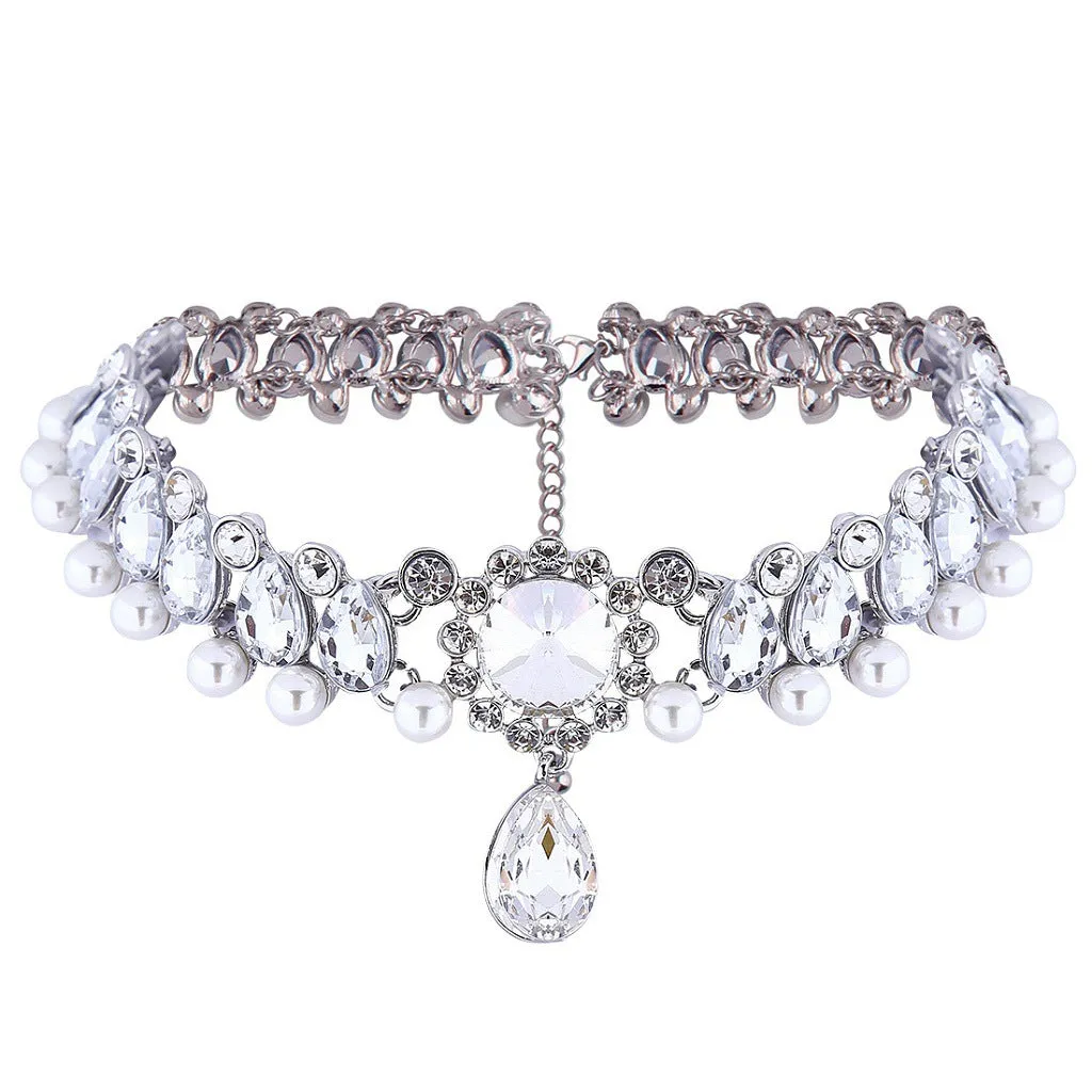 Fashion Necklace Collection: Exquisite Crystal Chokers from International Brands