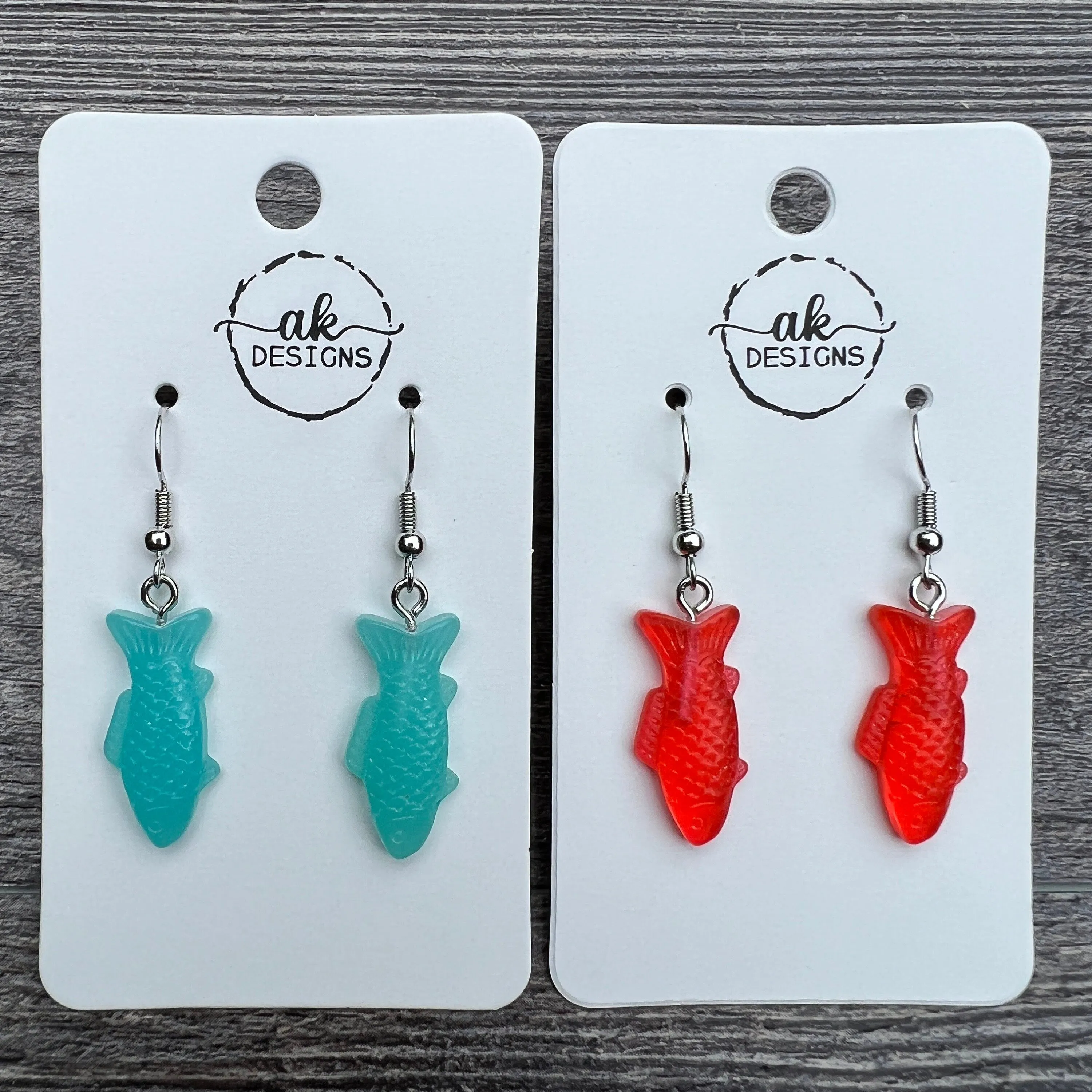 Gummy Candy Fish Hypoallergenic Resin Earrings