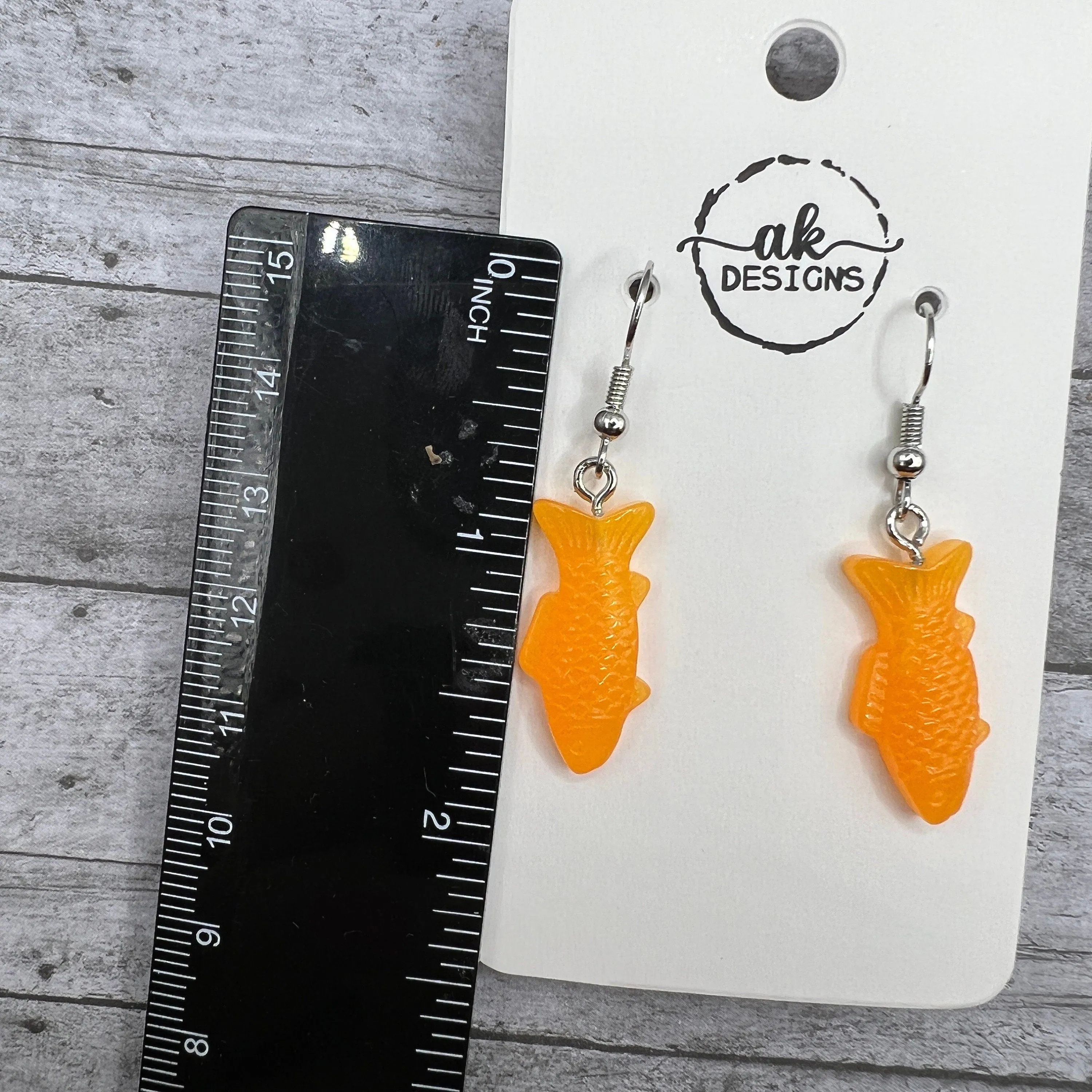 Gummy Candy Fish Hypoallergenic Resin Earrings