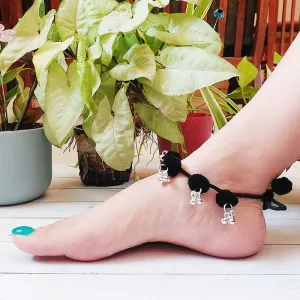 Handmade Black Anklet for Women | Ghungroos