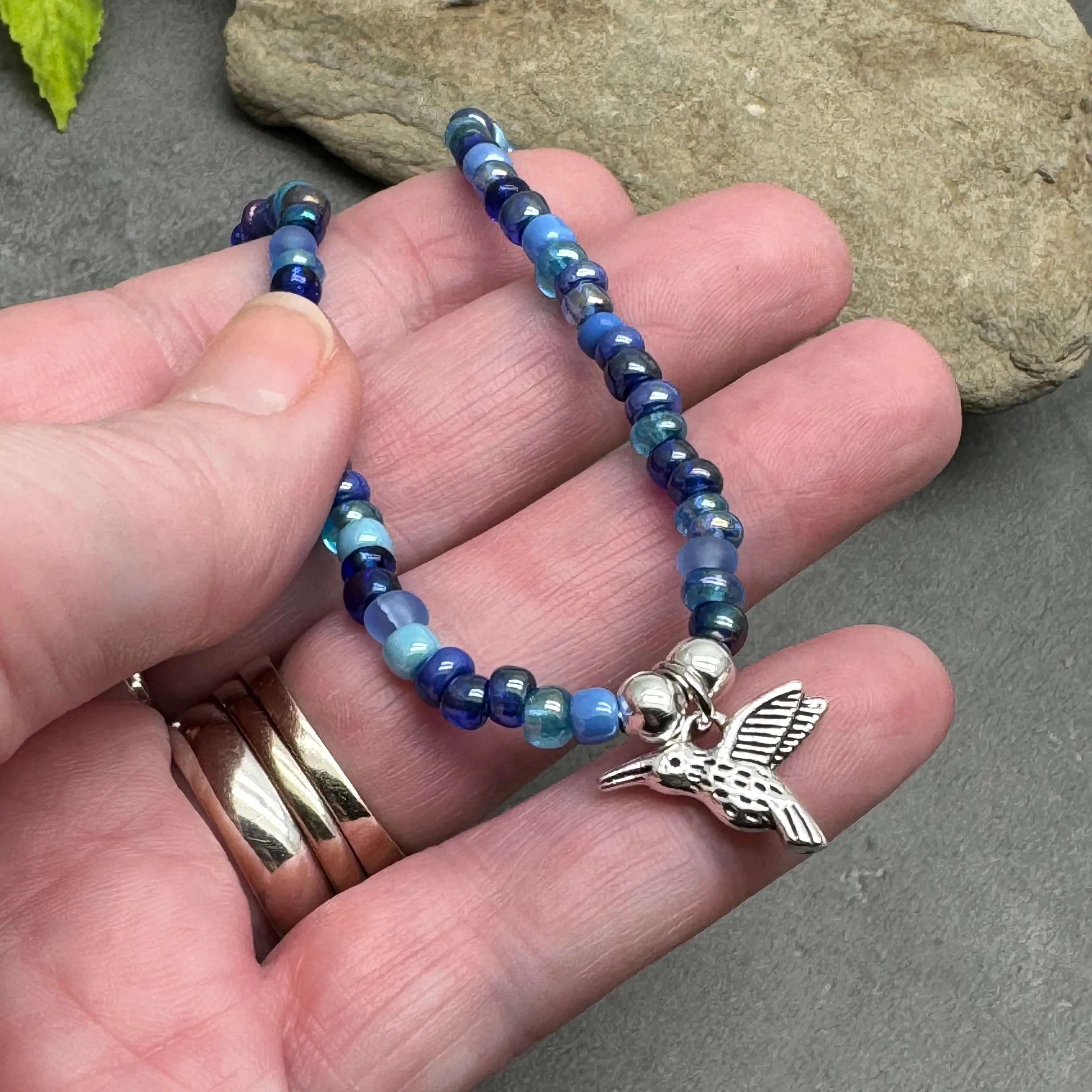 Hummingbird Seed Bead Anklet - Colour Choice