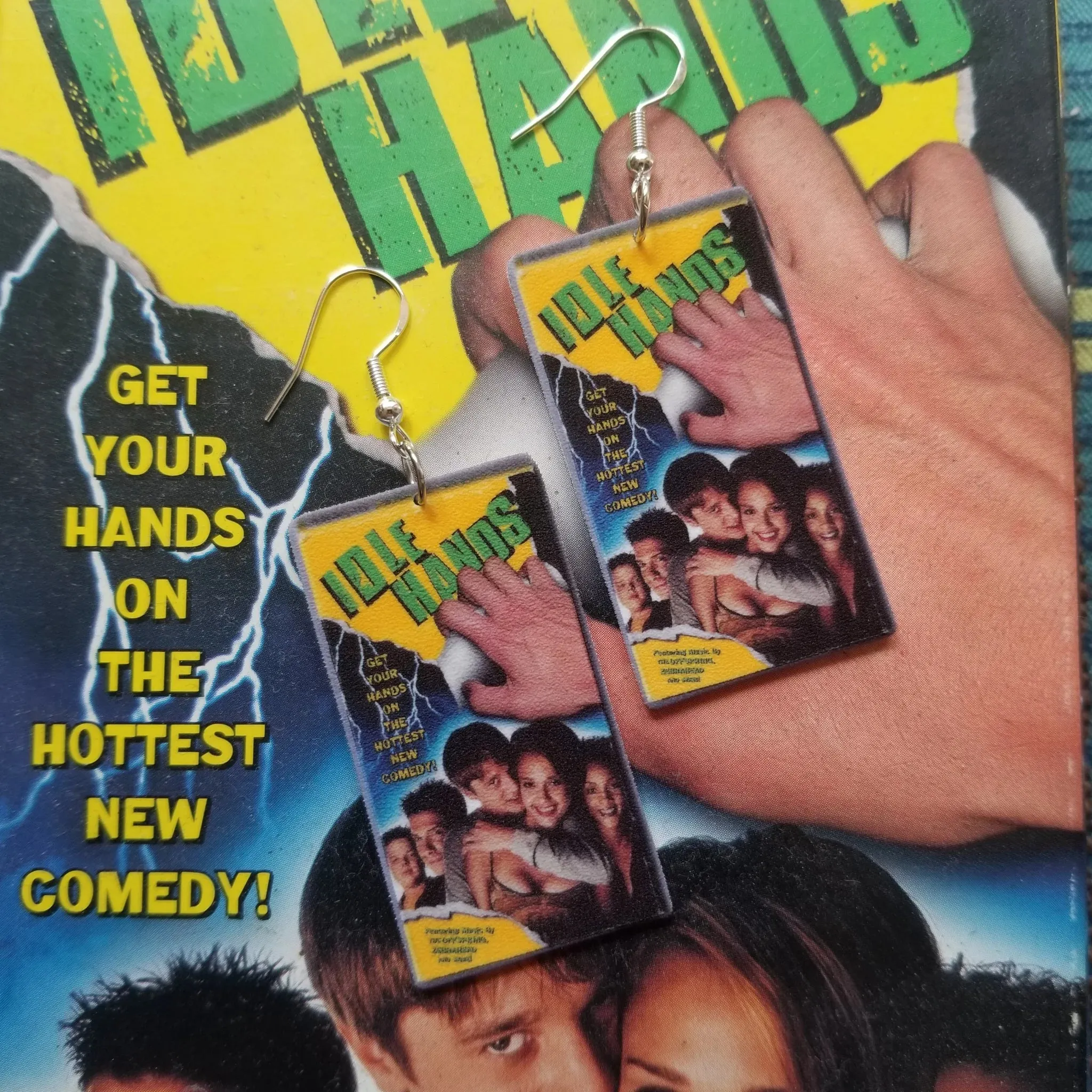 Idle Hands VHS Cover EARRINGS