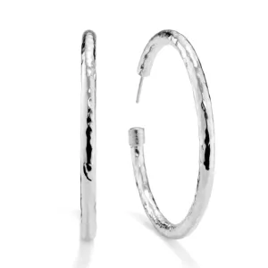 Ippolita Sterling Silver  Classico Large Hammered Hoop Earrings