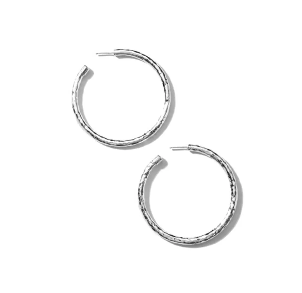 Ippolita Sterling Silver  Classico Large Hammered Hoop Earrings