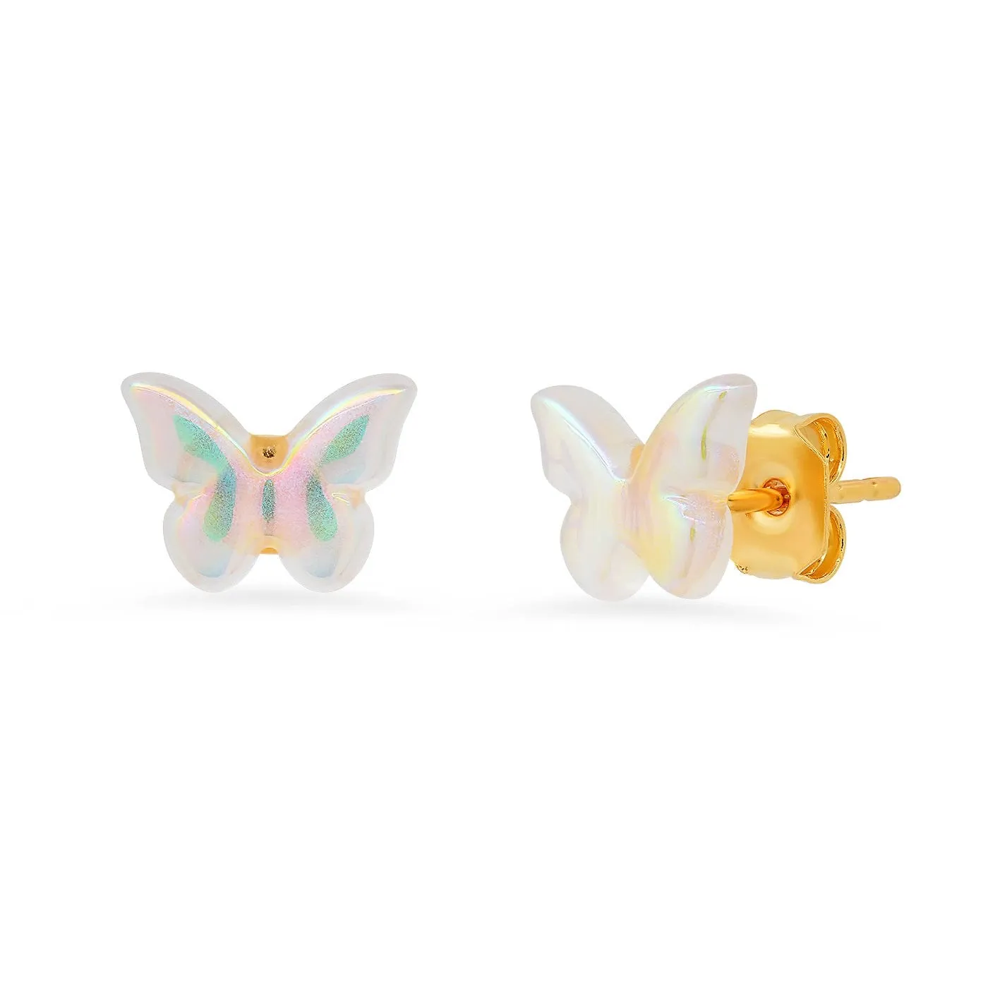 Iridescent Butterfly Studs