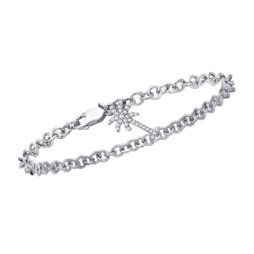 KATARINA 1/6 cttw Diamond "Palm Tree" Tennis Bracelet