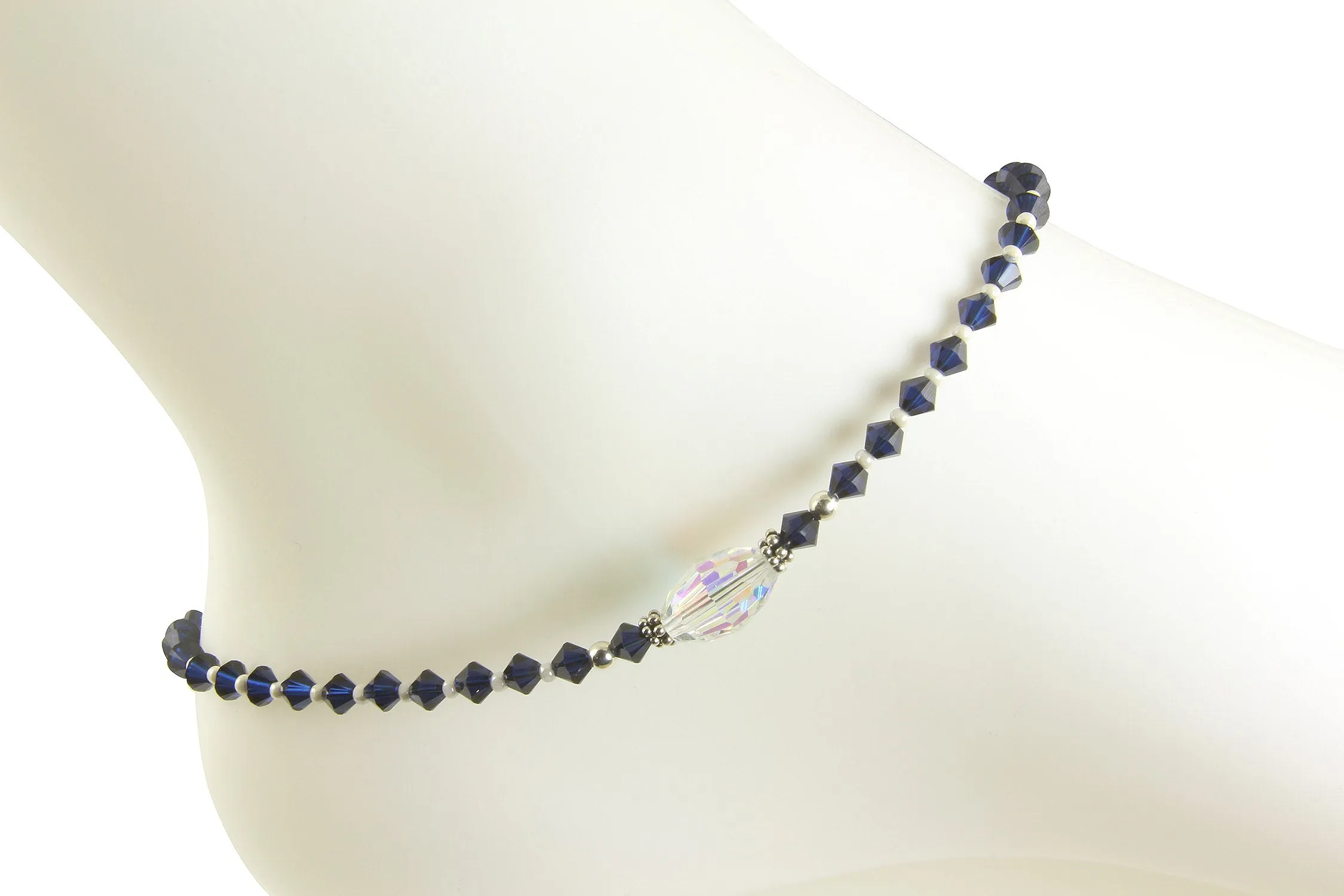 Kismet - Something Blue Crystal Wedding Anklet