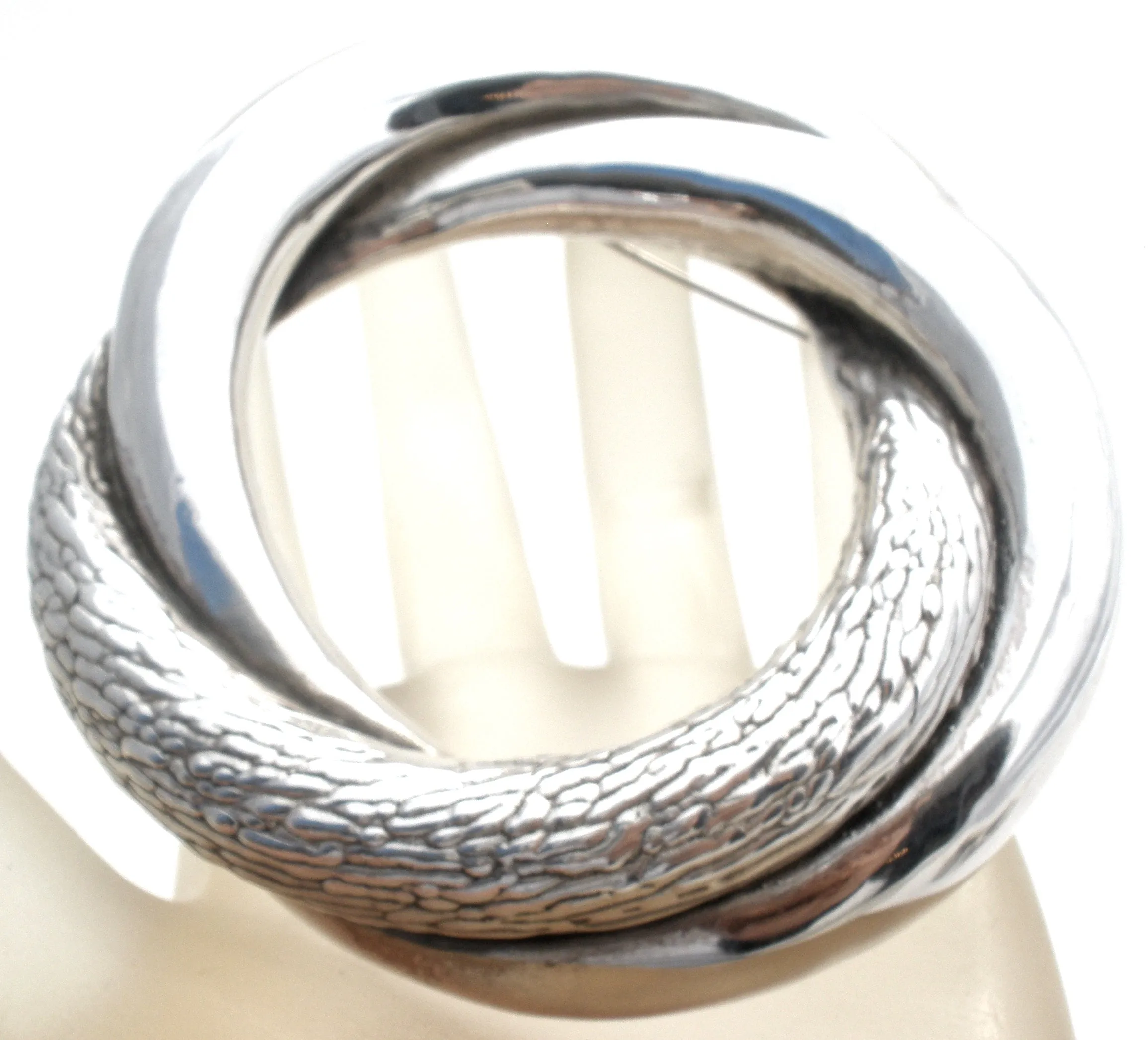 Large Round Sterling Silver Pendant Brooch Pin