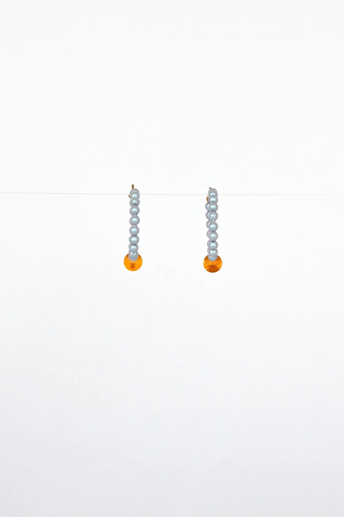 Little Moon Earrings, Orange