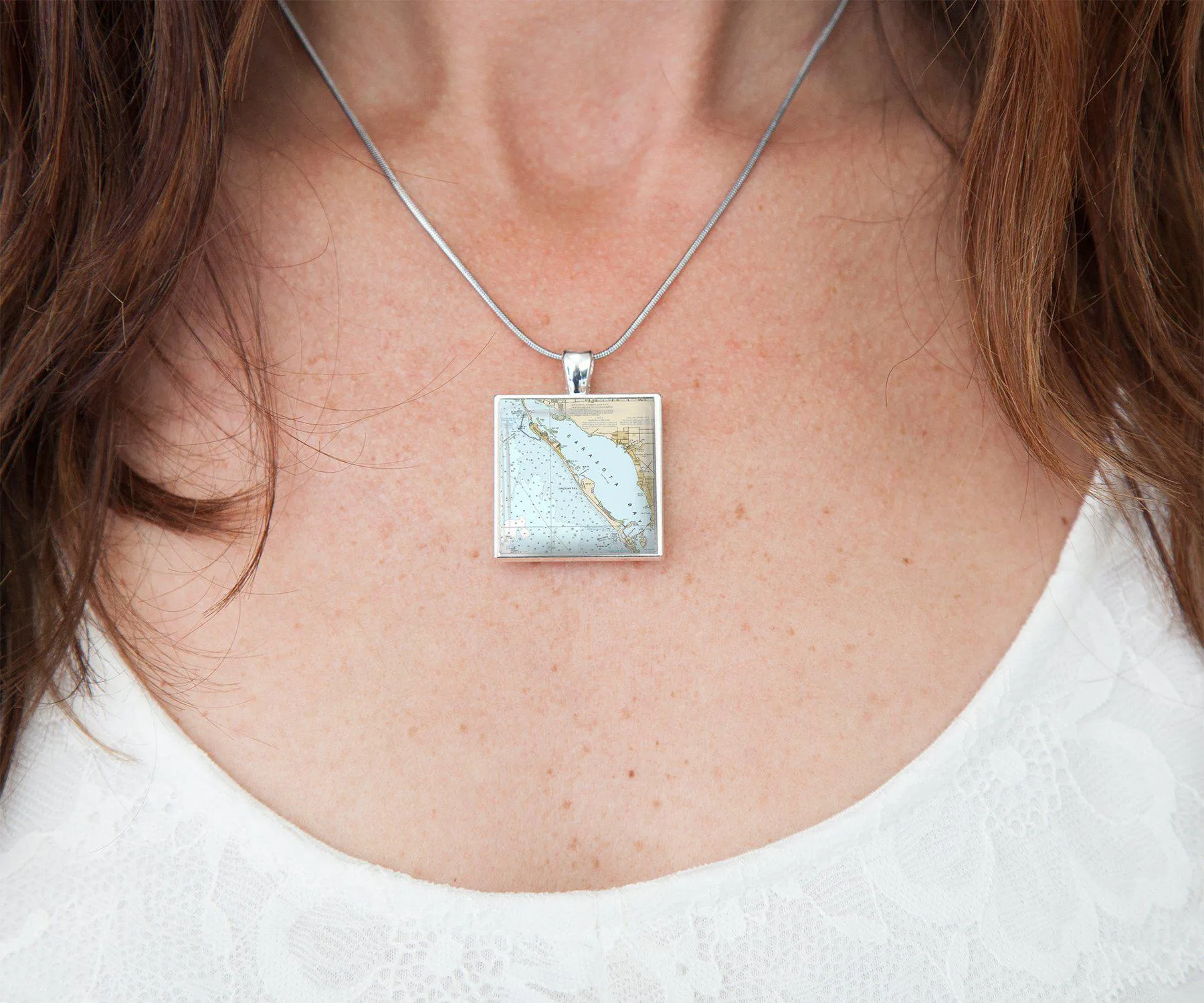 Longboat Key Nautical Square Necklace