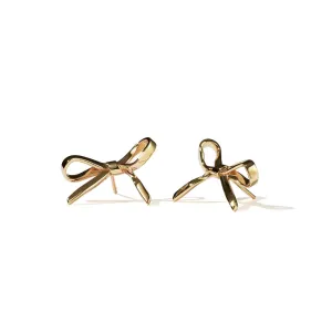 Meadowlark Bow Earrings Medium - Gold Plated