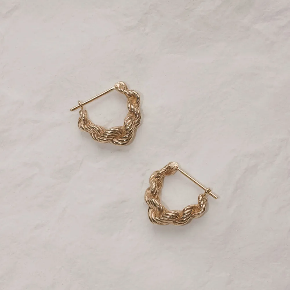 Meadowlark Twisted Rope Earrings - Sterling Silver