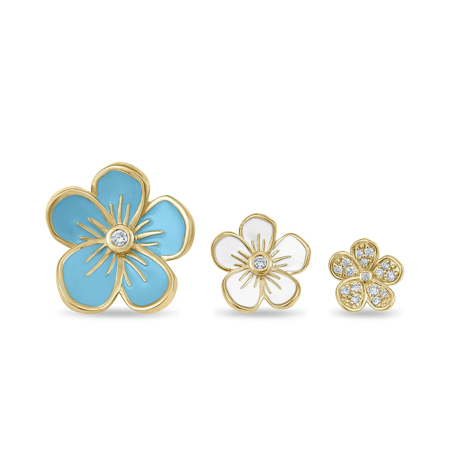 Medium Florette Studs in Blue