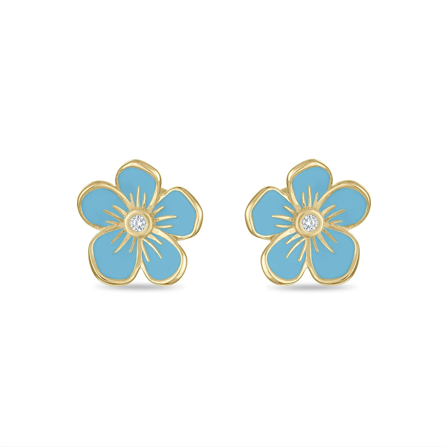 Medium Florette Studs in Blue