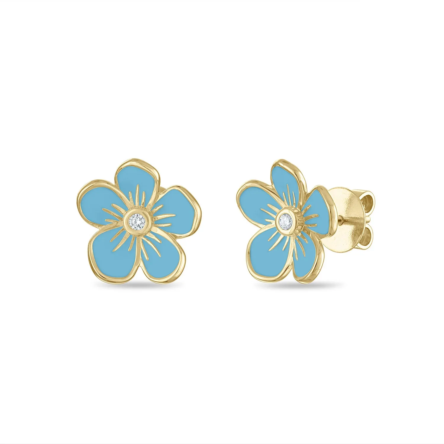 Medium Florette Studs in Blue