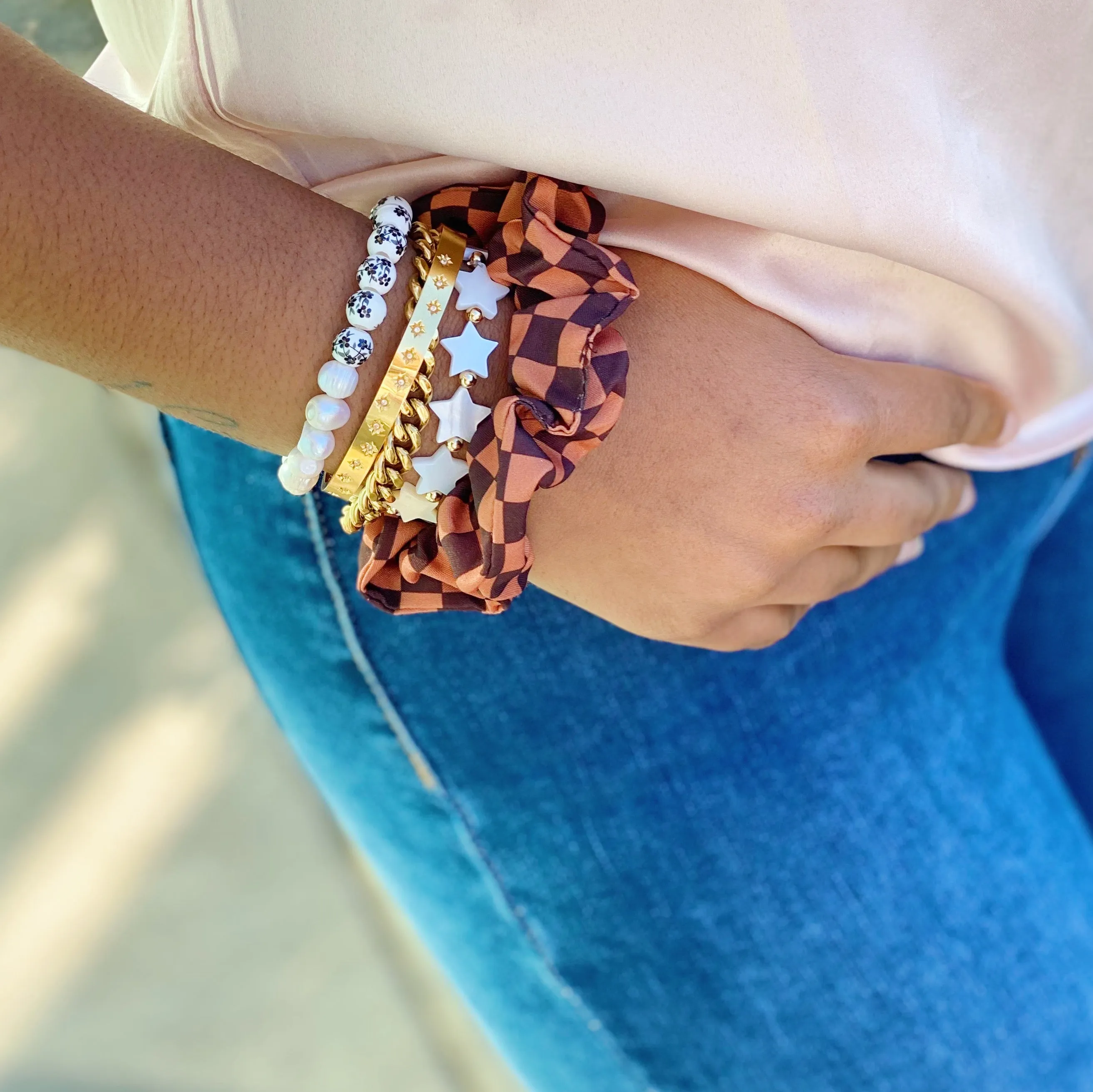 Milky Way Open Bangle Bracelet