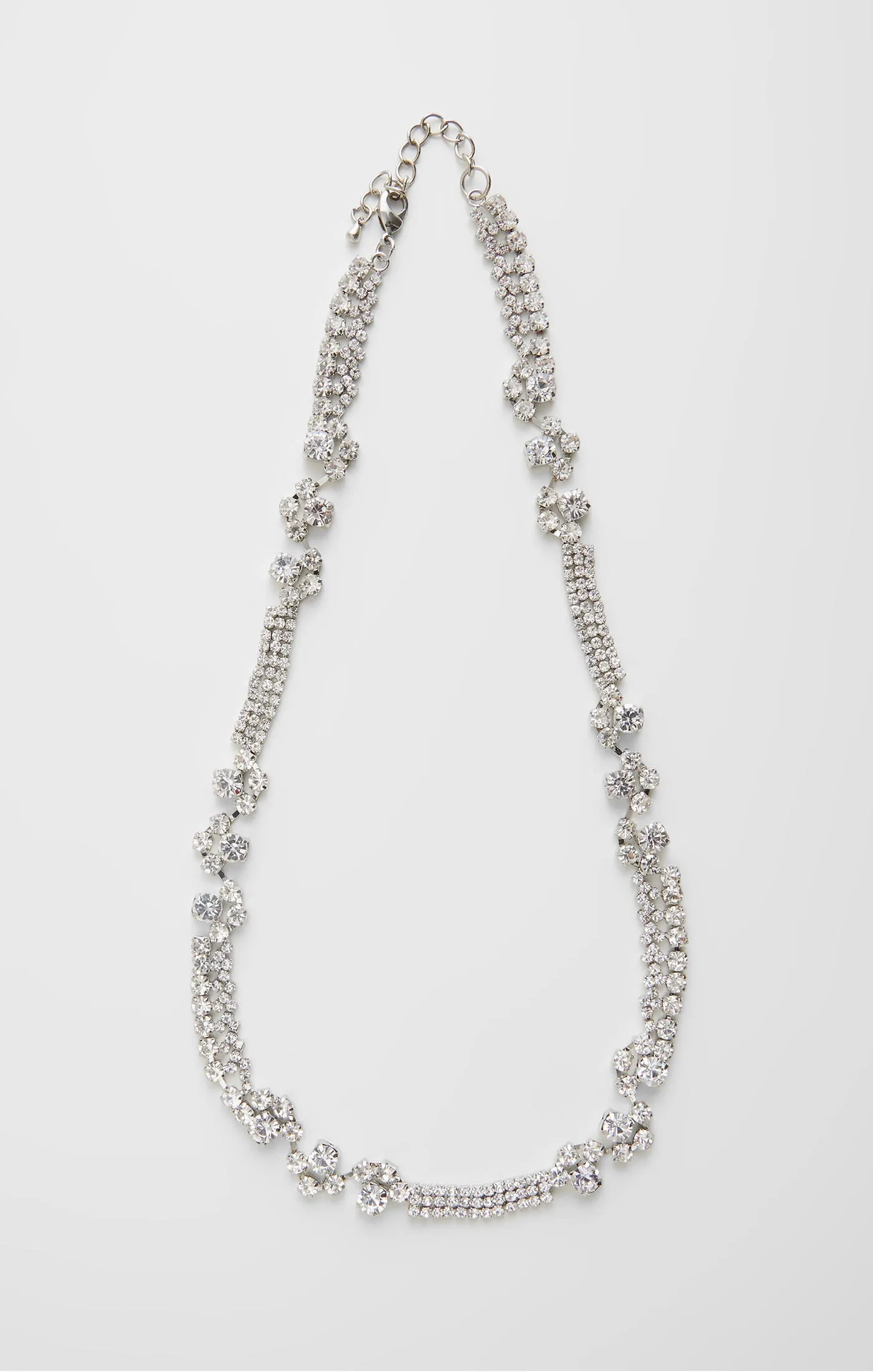 Mixed Pattern Diamante Necklace