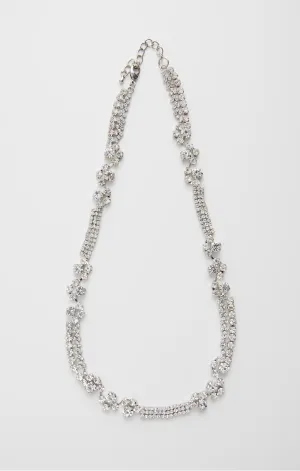 Mixed Pattern Diamante Necklace