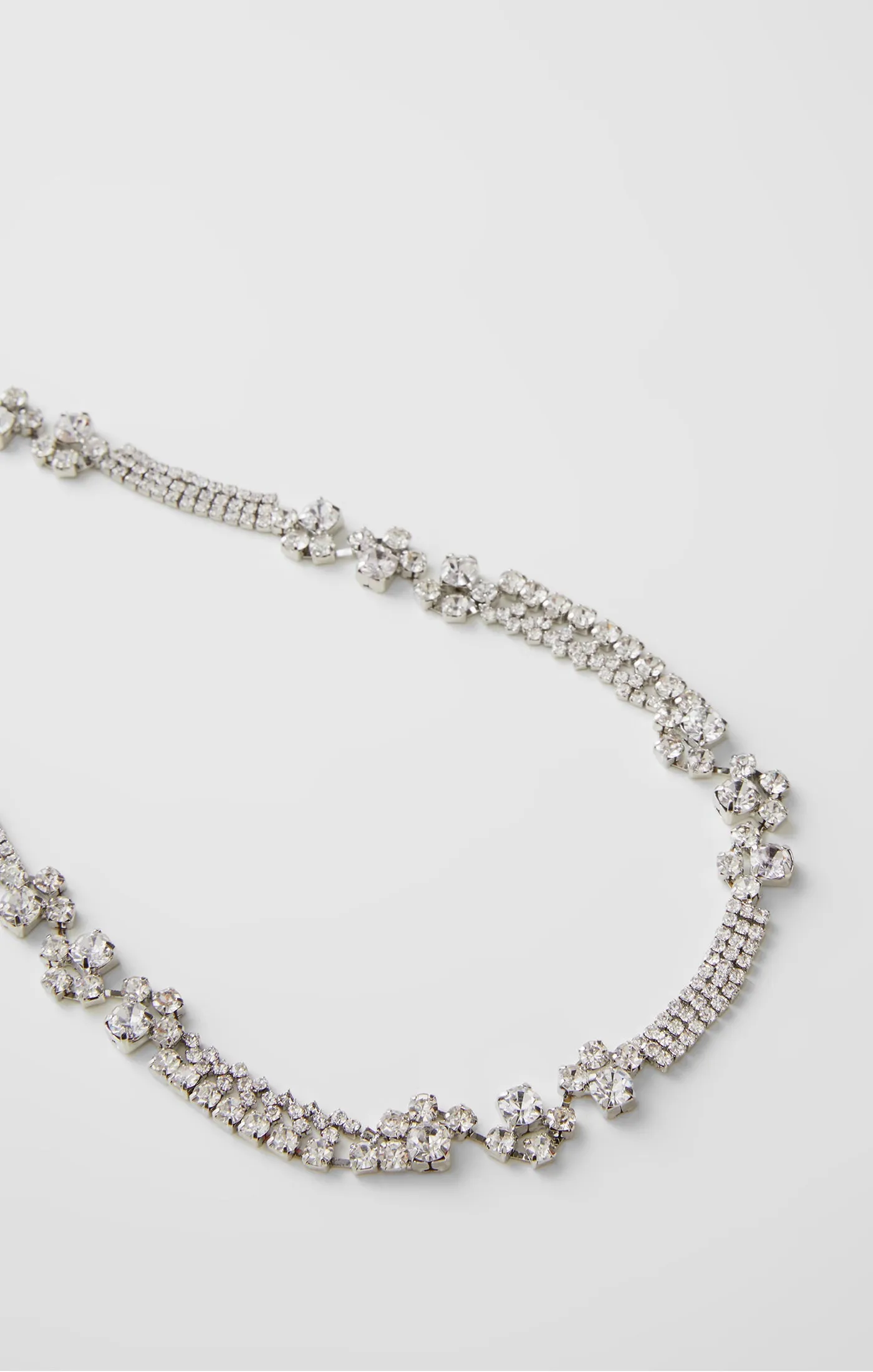 Mixed Pattern Diamante Necklace