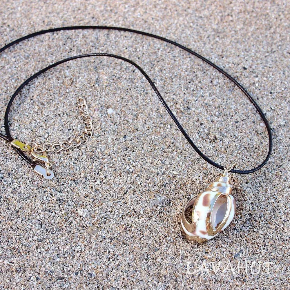 Nautical Spotted Seashell Hawaiian Pendant Necklace