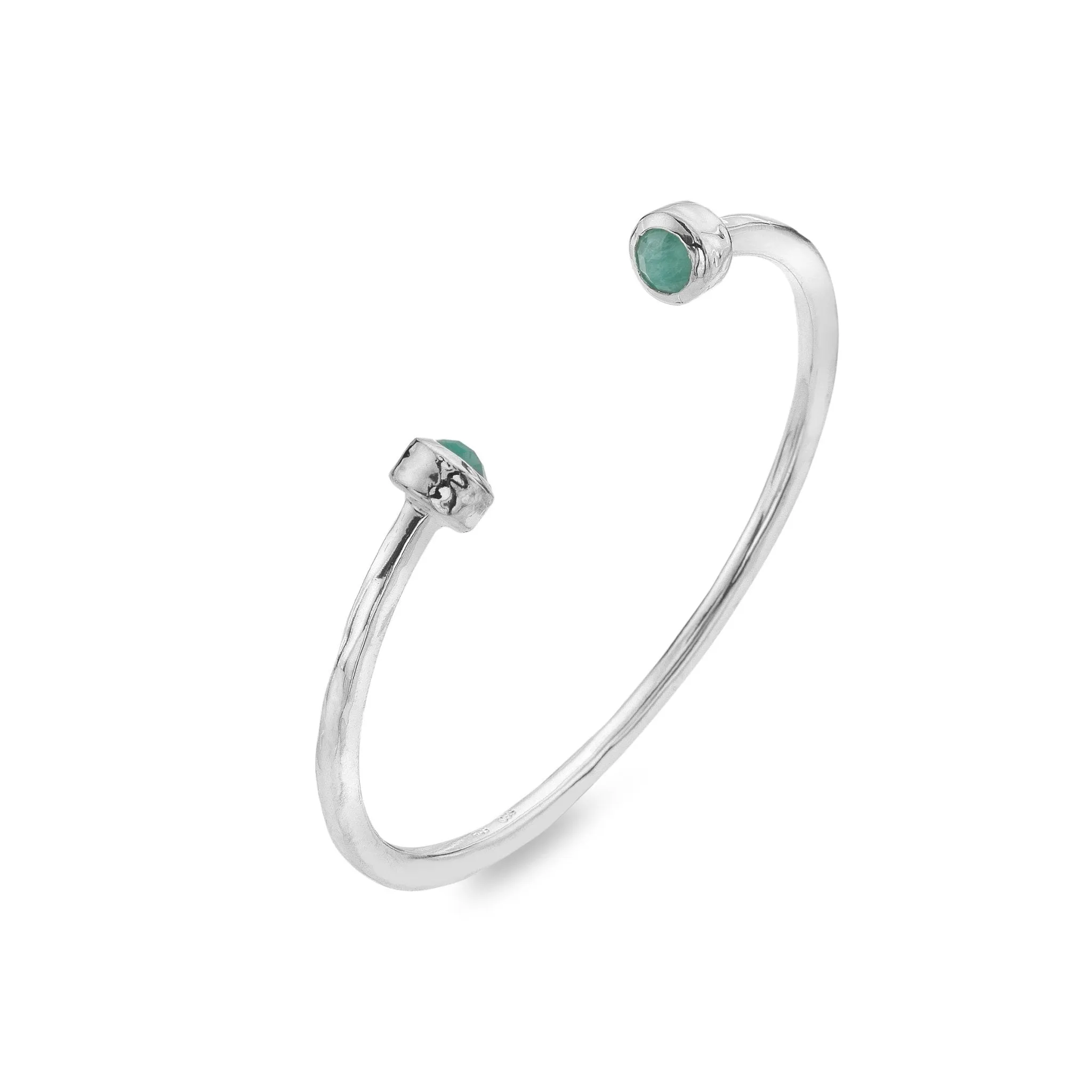 Ocean nomad amazonite torque bangle