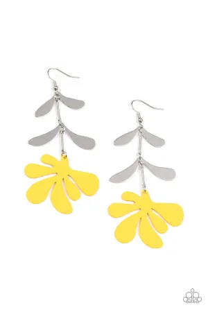 Paparazzi Palm Beach Bonanza - Yellow Earrings