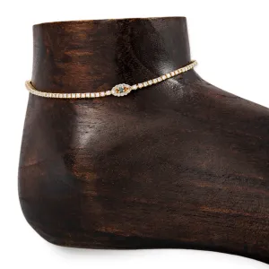 PAVE DIAMOND EYE TWIGGY ANKLET