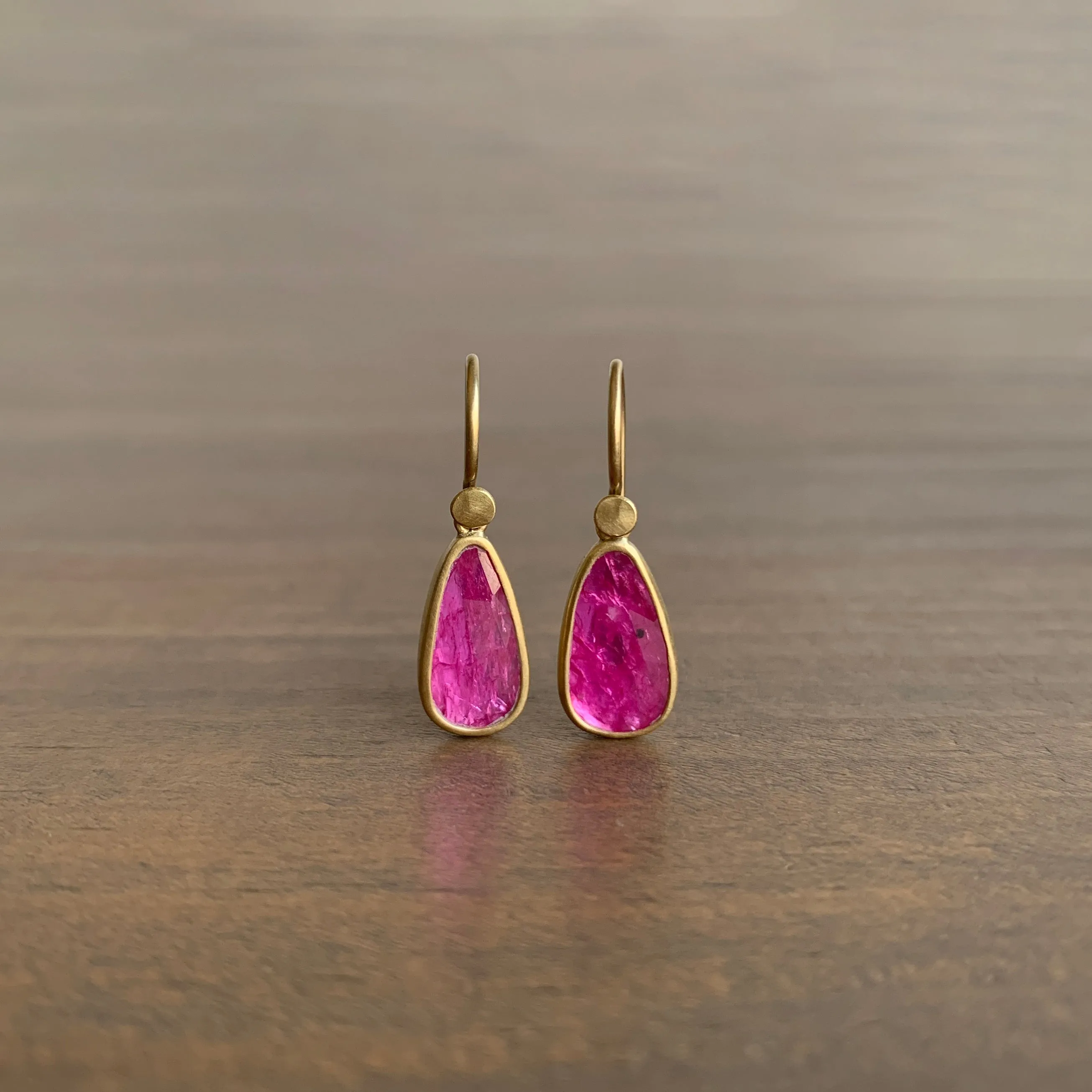 Ruby Droplet Earrings